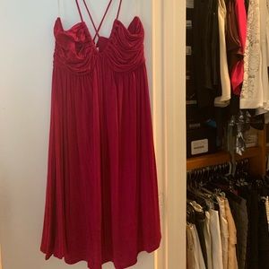 Tart magenta crossback babydoll dress